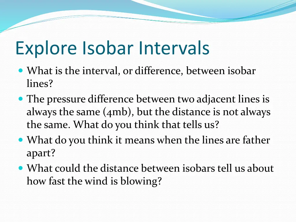 explore isobar intervals