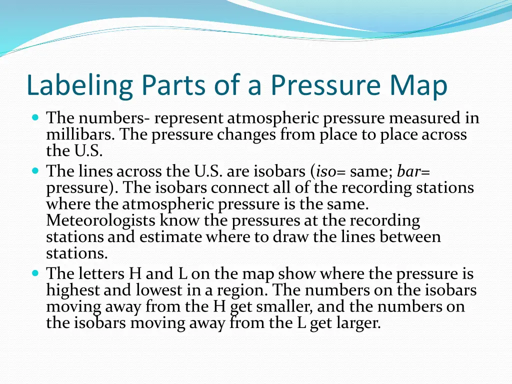 labeling parts of a pressure map the numbers