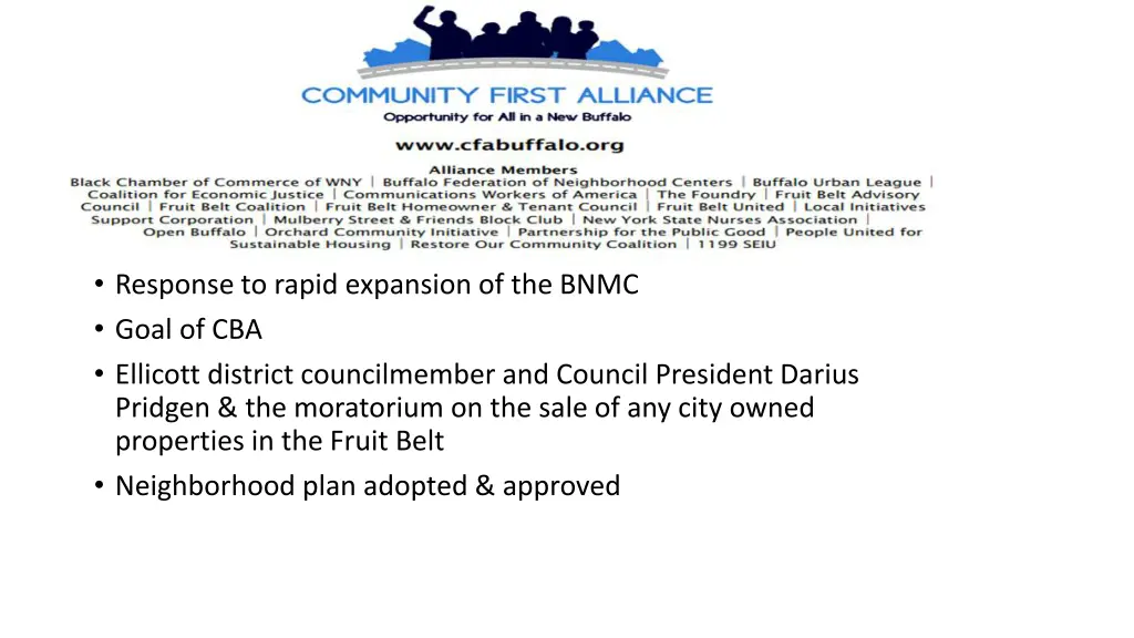 response to rapid expansion of the bnmc goal