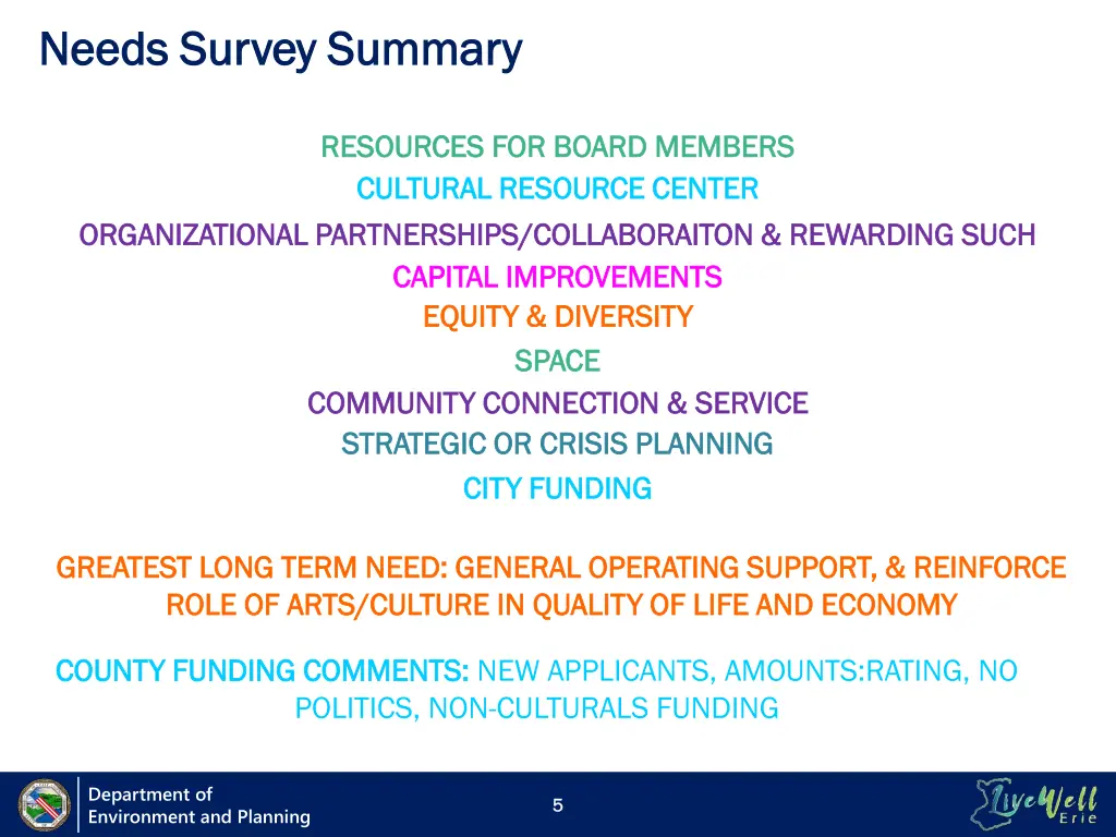 needs survey summary needs survey summary 2