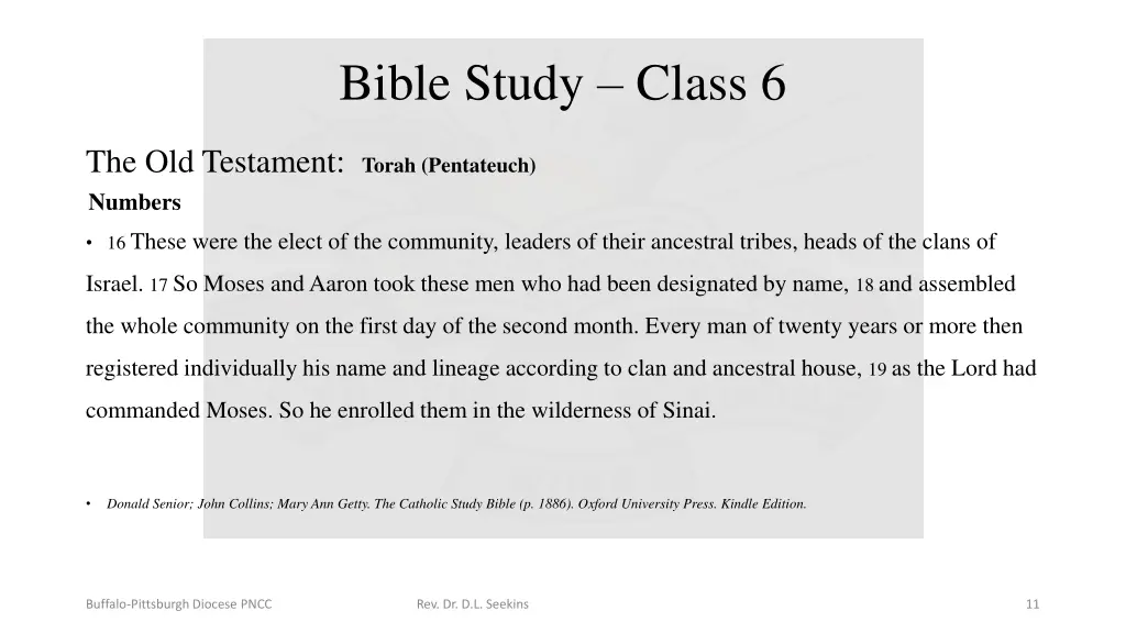 bible study class 6 10