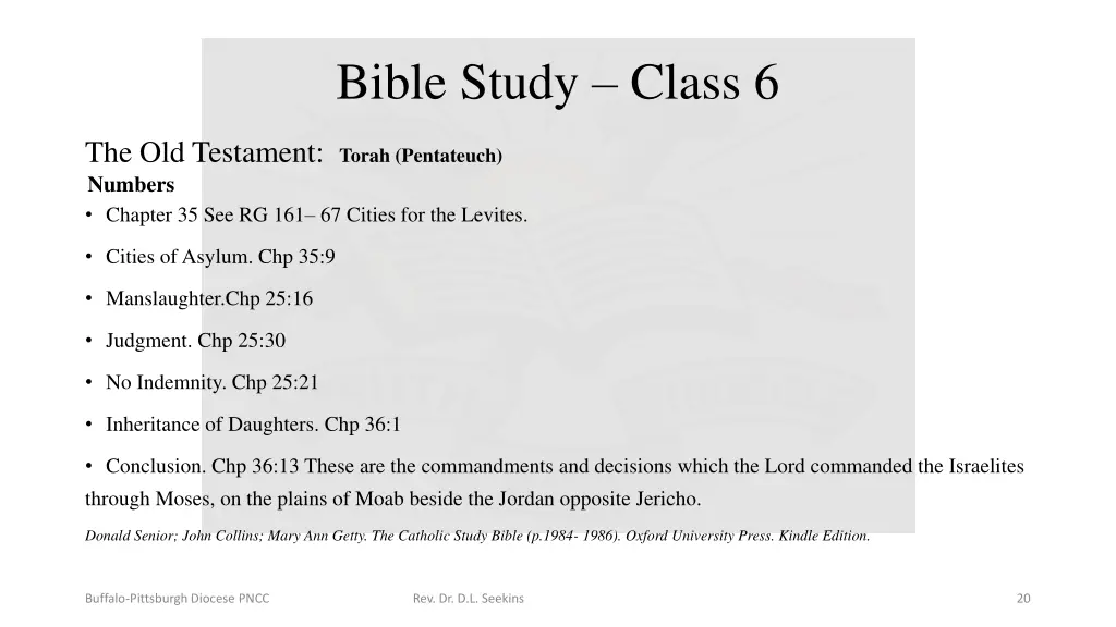 bible study class 6 19