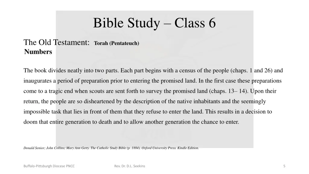 bible study class 6 4