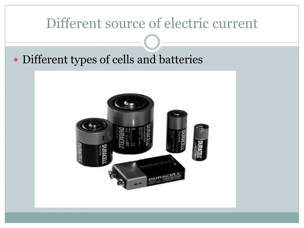 different source of electric current