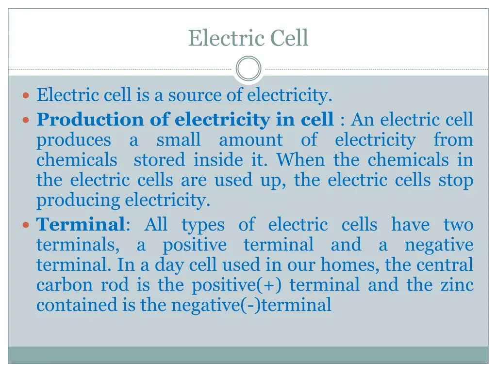 electric cell