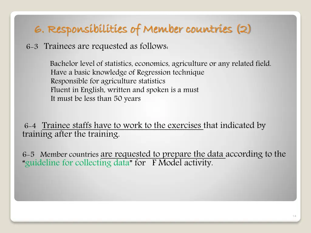 6 responsibilities of member countries 1