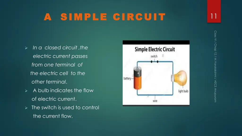 a a simple circuit simple circuit