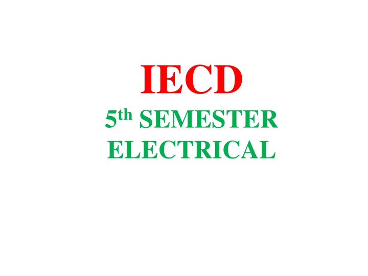 iecd 5 th semester electrical