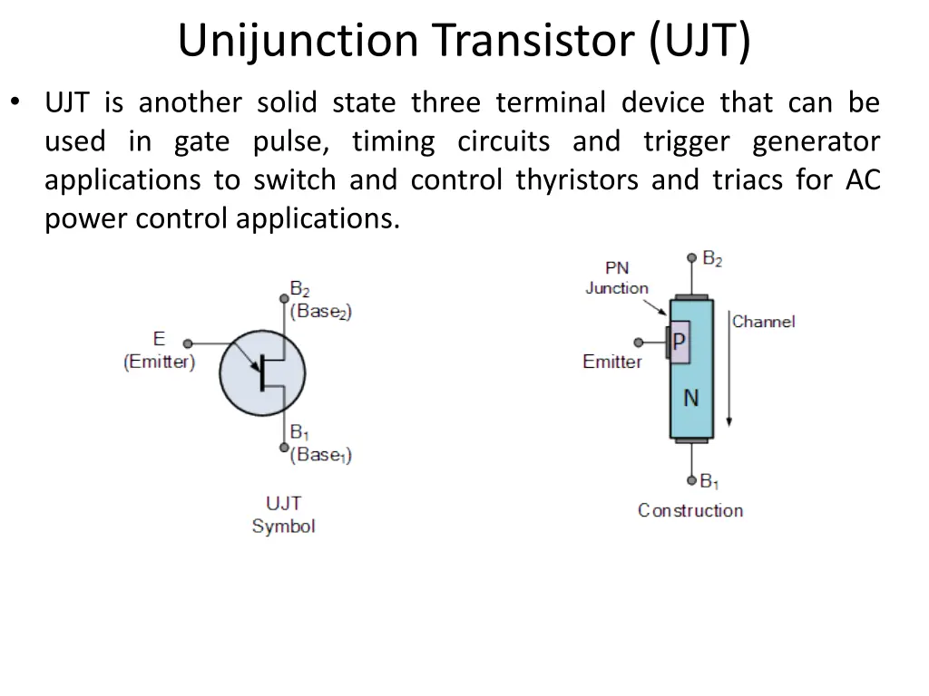 unijunction transistor ujt ujt is another solid