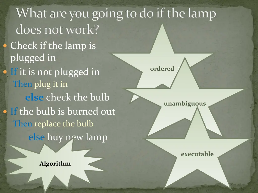 what are you going to do if the lamp does