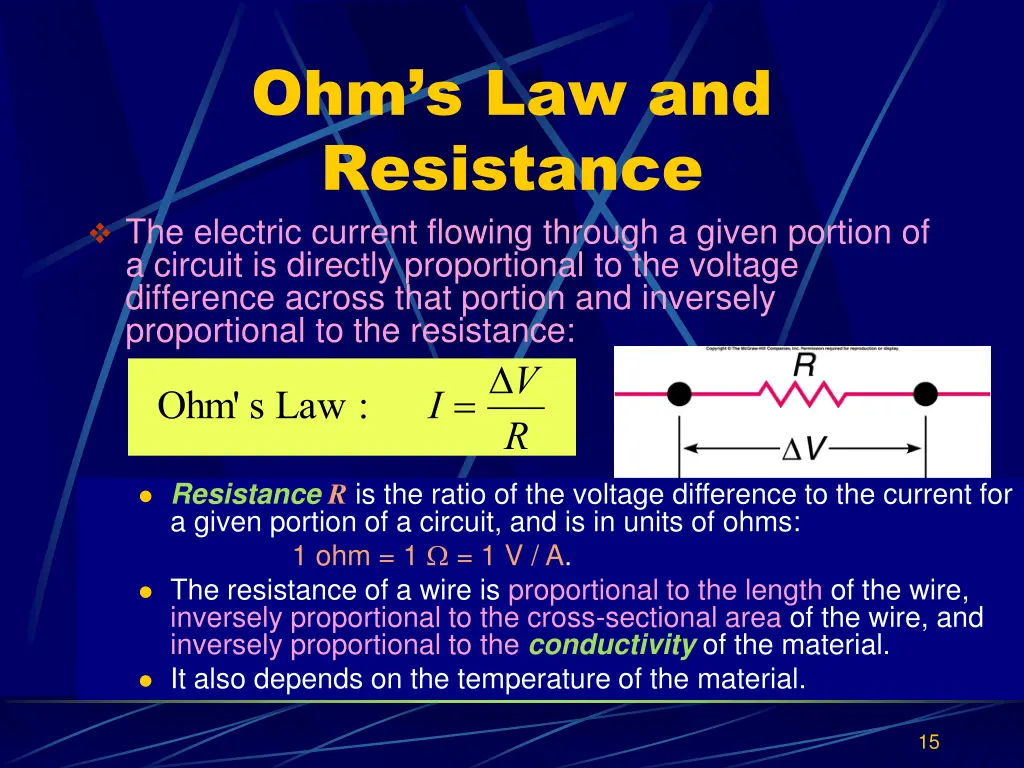 ohm s law and resistance the electric current