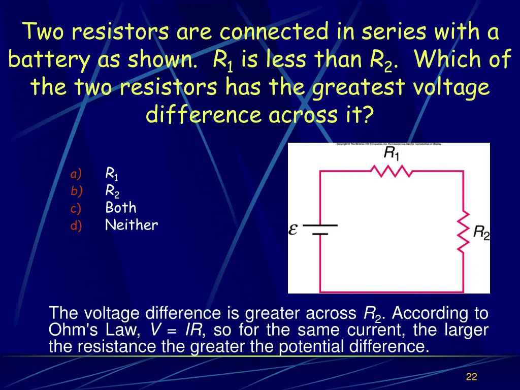 two resistors are connected in series with 1