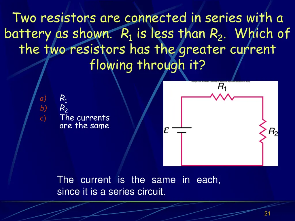 two resistors are connected in series with