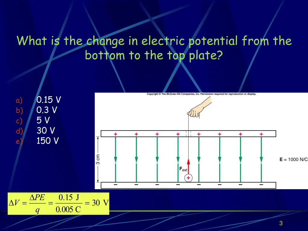 what is the change in electric potential from