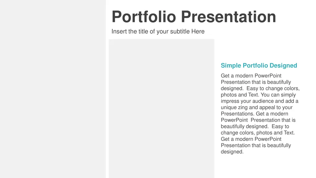 portfolio presentation insert the title of your