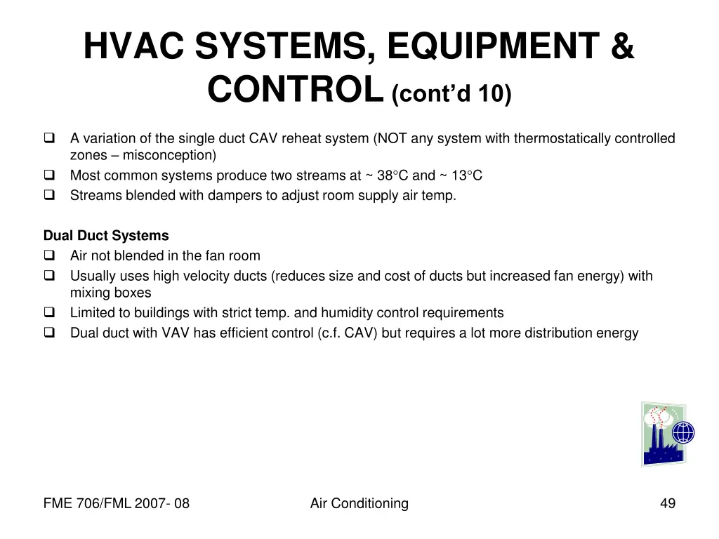 hvac systems equipment control cont d 10