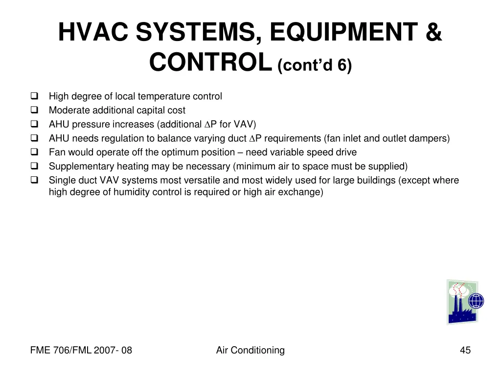 hvac systems equipment control cont d 6