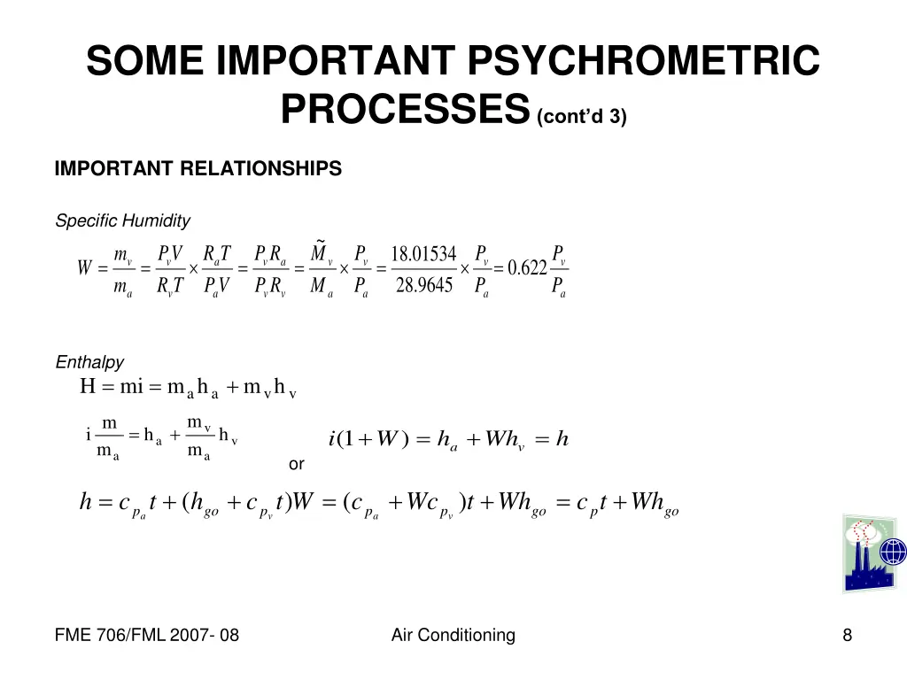 some important psychrometric processes cont d 3