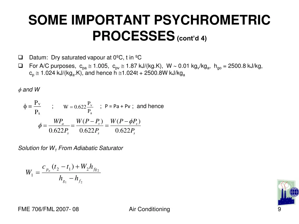 some important psychrometric processes cont d 4