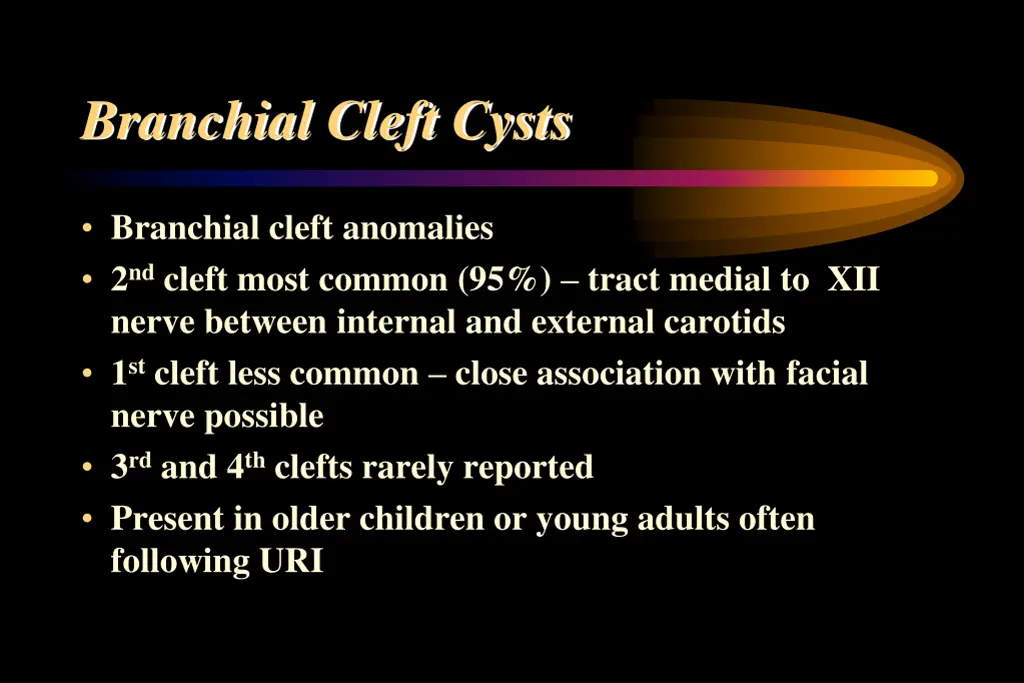 branchial cleft cysts