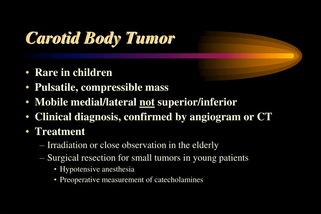 carotid body tumor