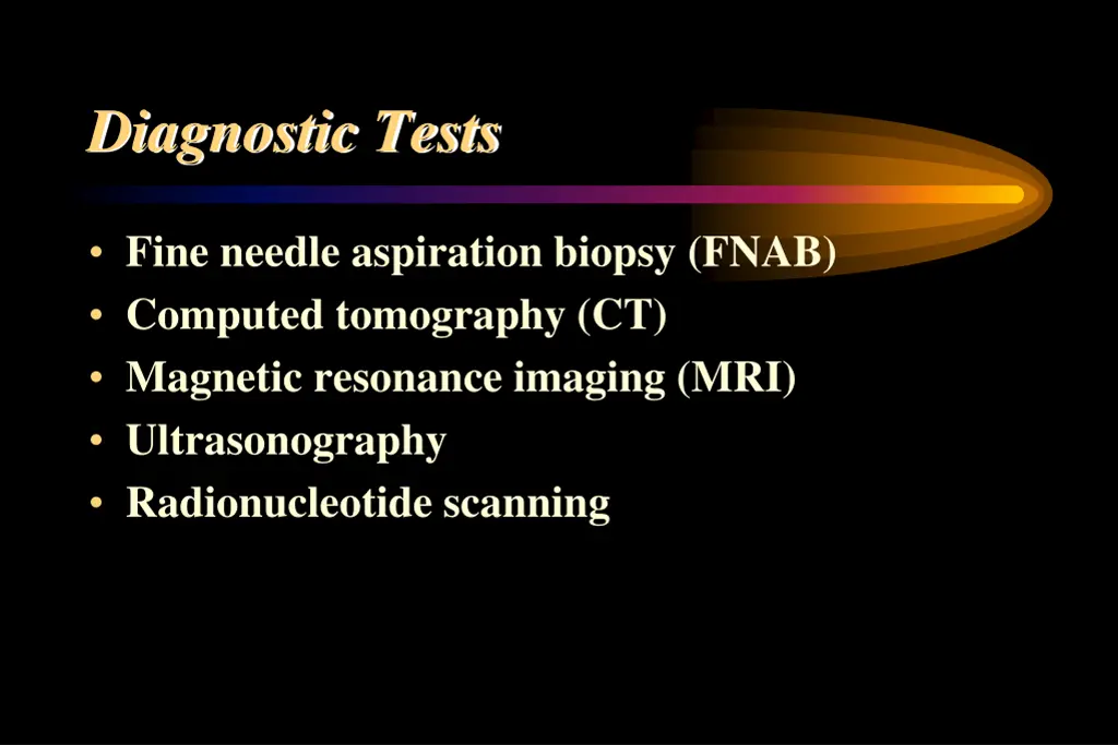 diagnostic tests