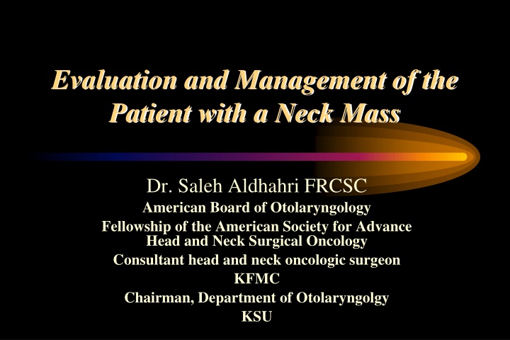 evaluation and management of the patient with