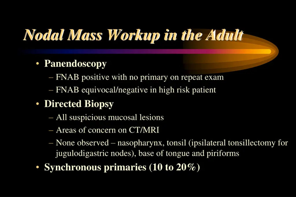 nodal mass workup in the adult 2