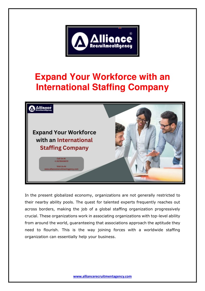 expand your workforce with an international