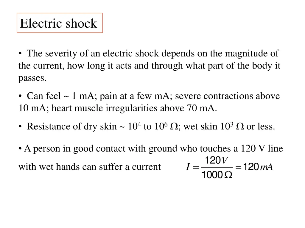 electric shock