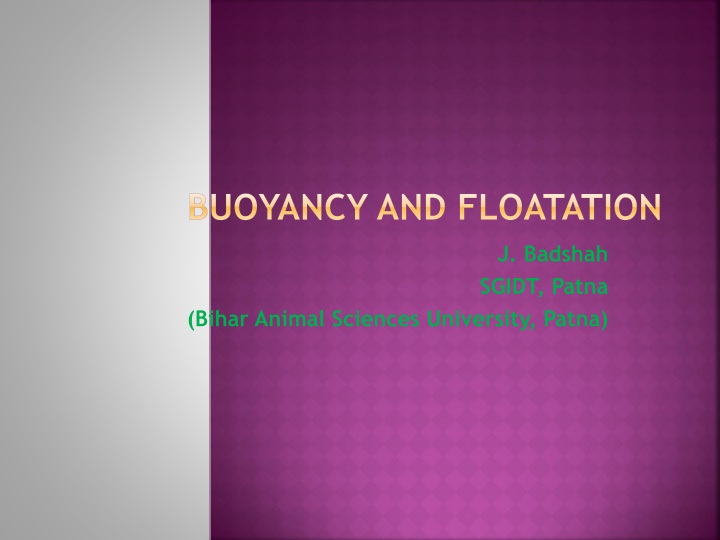 buoyancy and floatation