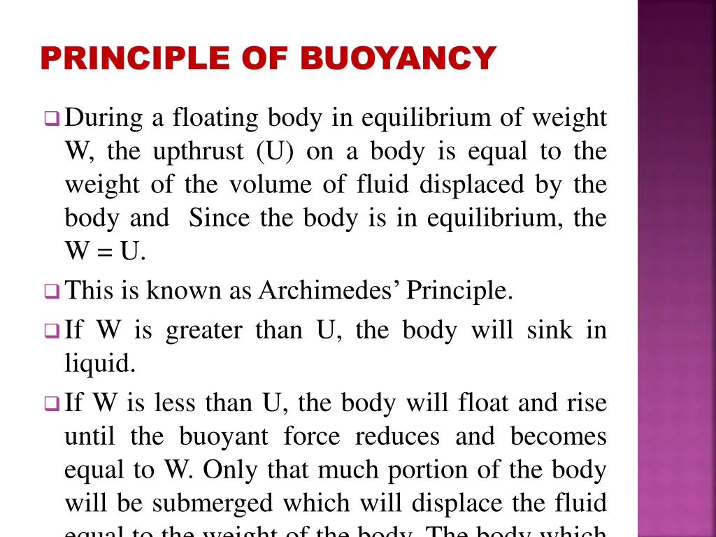 principle of buoyancy principle of buoyancy