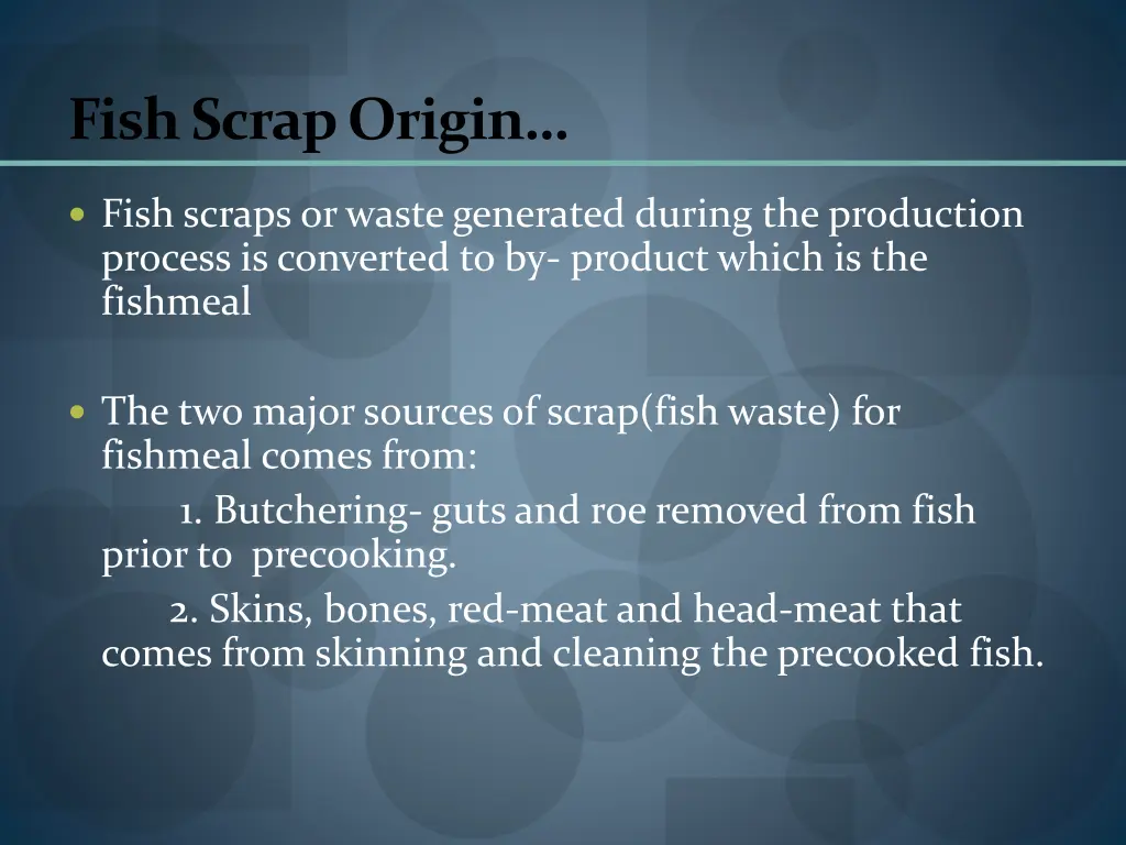 fish scrap origin