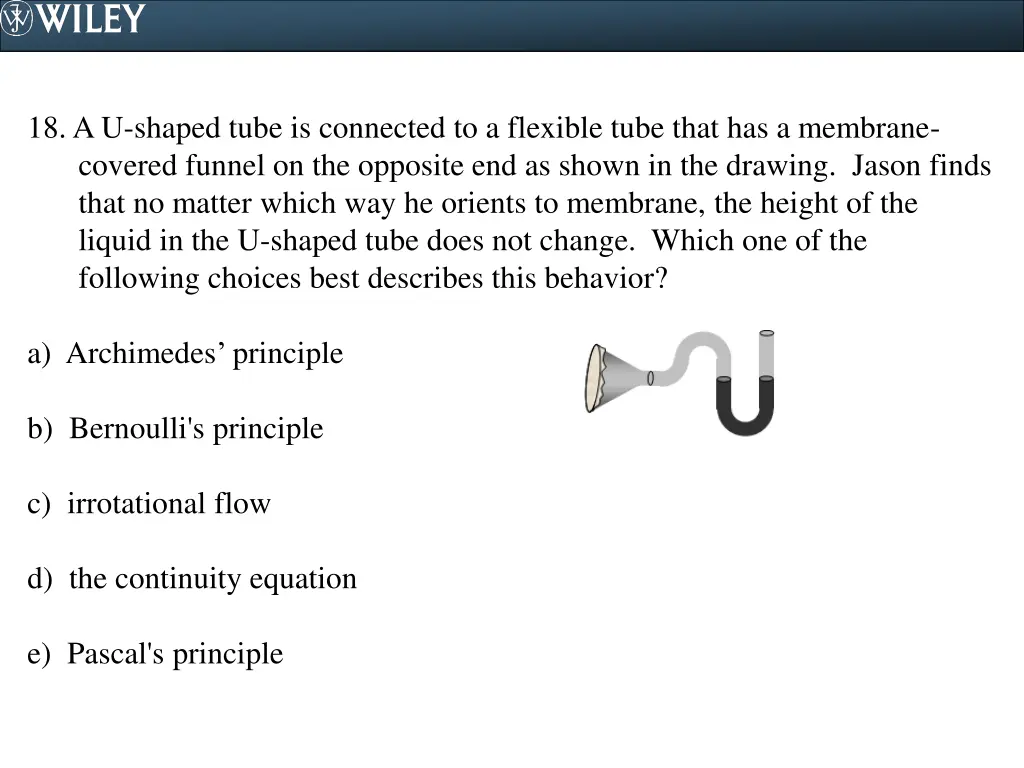 18 a u shaped tube is connected to a flexible