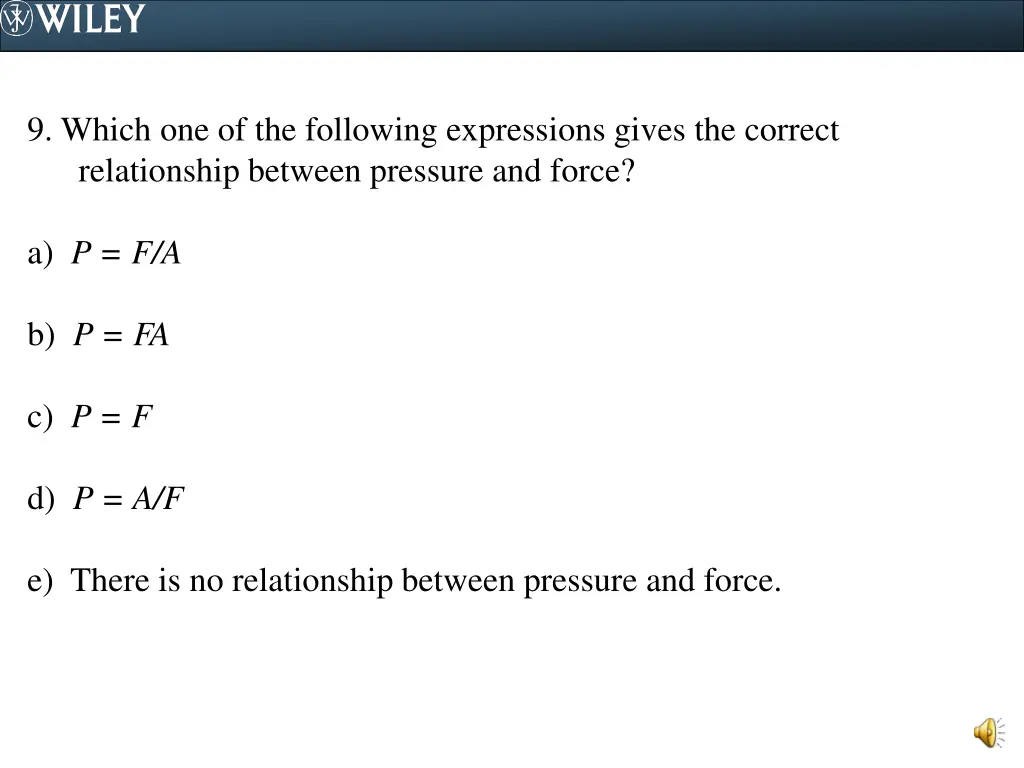 9 which one of the following expressions gives