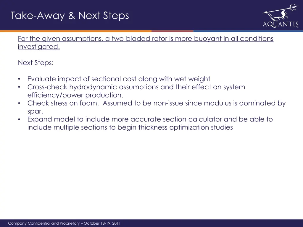 take away next steps