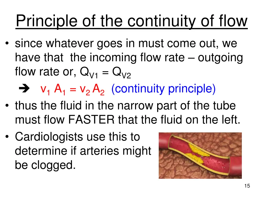 principle of the continuity of flow