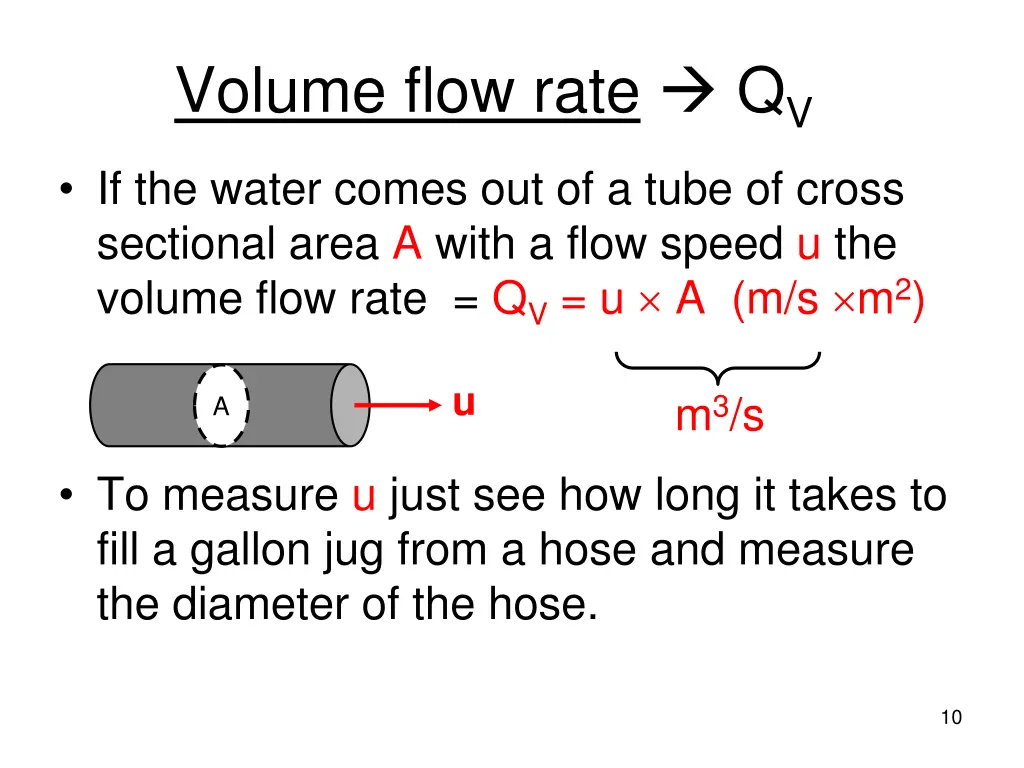 volume flow rate q v