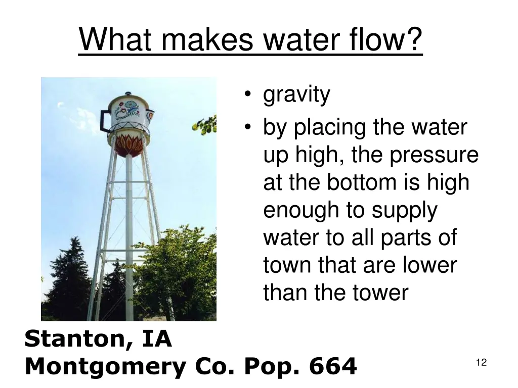 what makes water flow