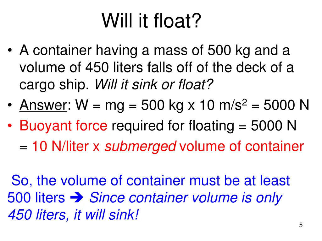 will it float 1