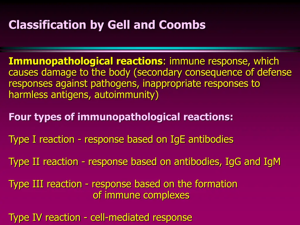 classification by gell and coombs