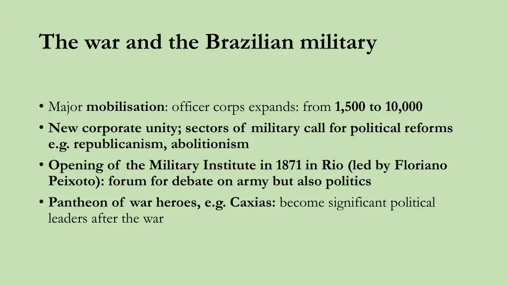 the war and the brazilian military 1