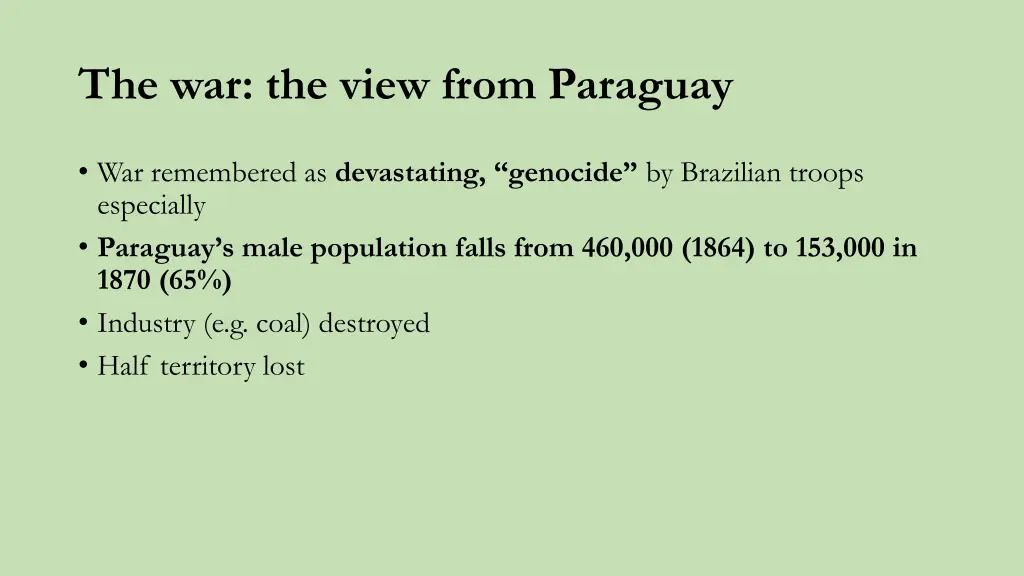 the war the view from paraguay