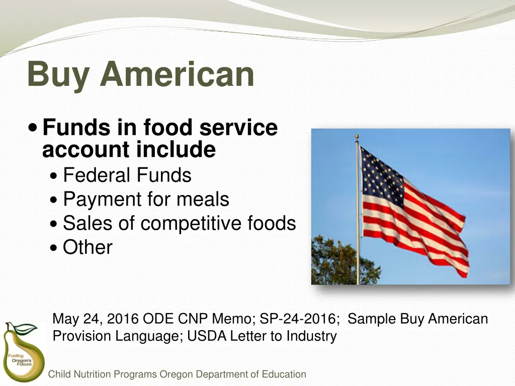 buy american funds in food service account