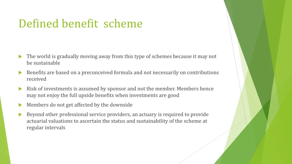 defined benefit scheme