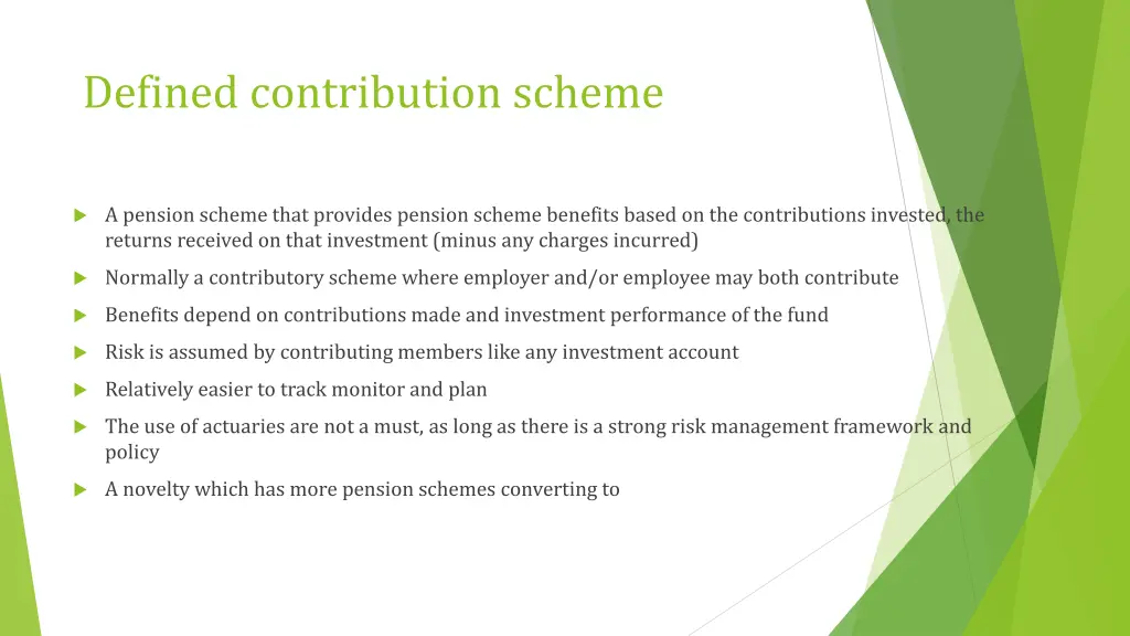 defined contribution scheme