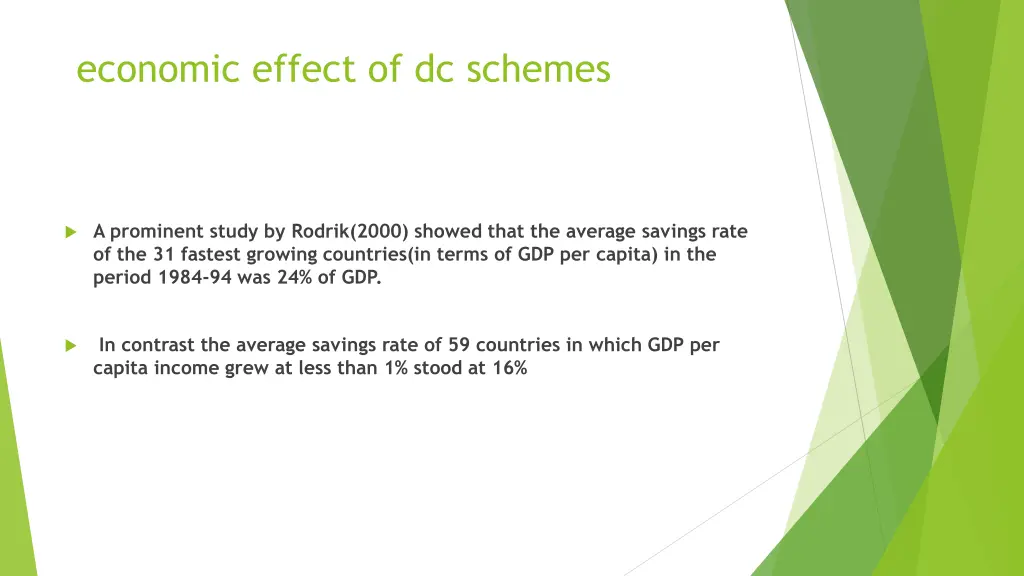 economic effect of dc schemes 1