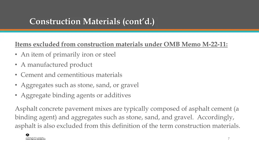 construction materials cont d