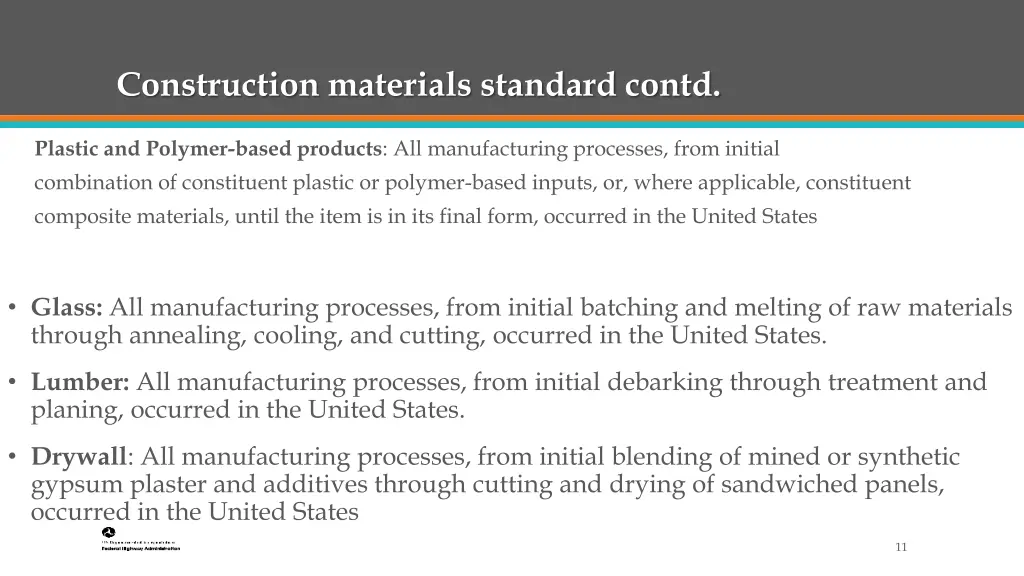 construction materials standard contd