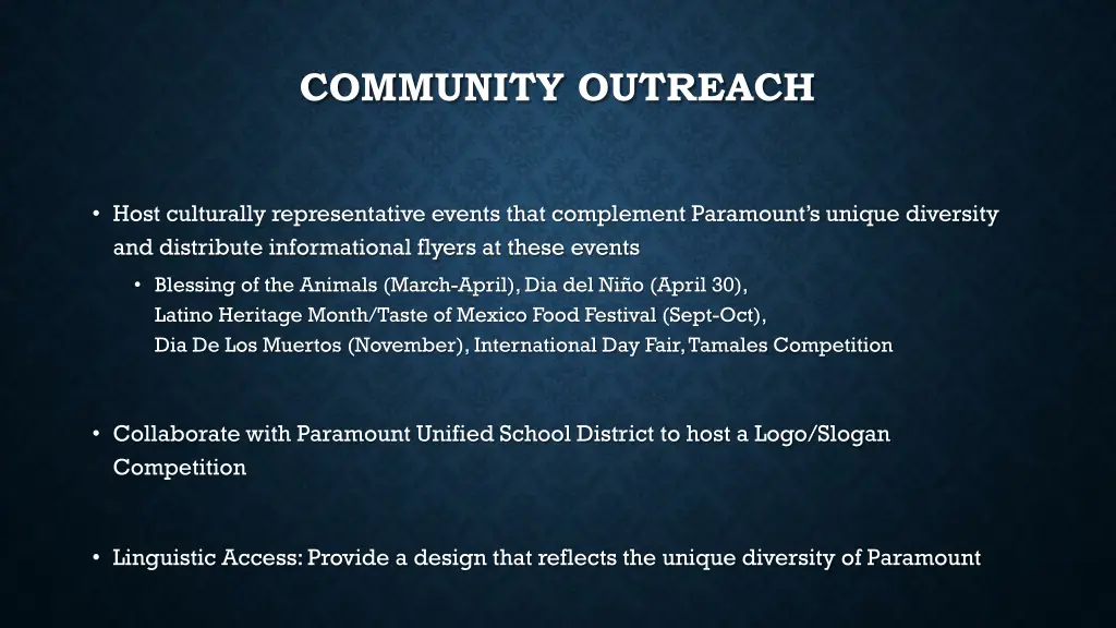 community outreach